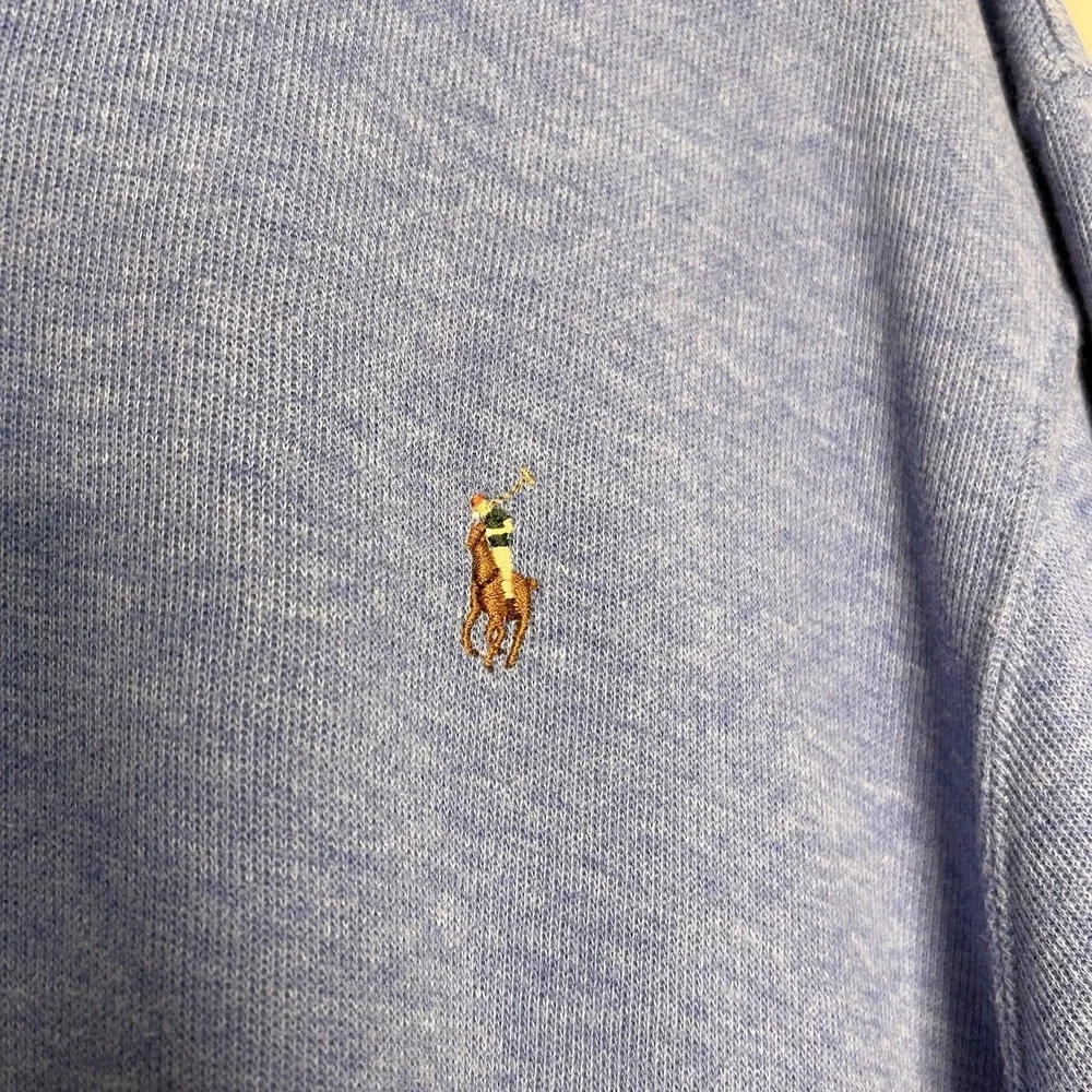 Polo Ralph Lauren Mens XXL Sweater Blue Estate Rib Pony 1/4 Zip Tight Rib Golf
